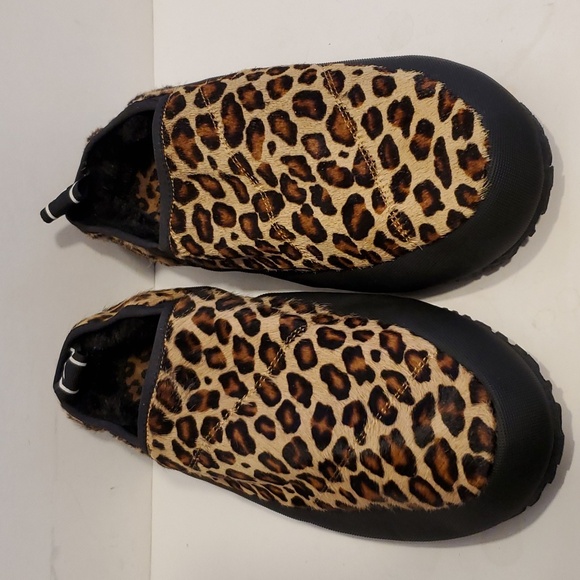 P448 Laby Slippers Cheetah Print Calfhair Size 9/10 NWOB - Picture 2 of 10